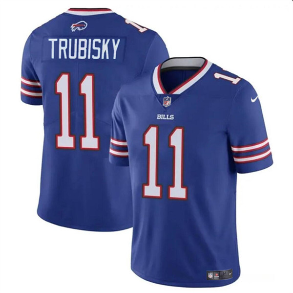 Men's Buffalo Bills #11 Mitch Trubisky Blue Vapor Untouchable Limited Football Stitched Jersey