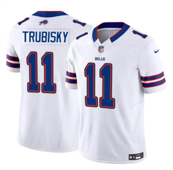 Men's Buffalo Bills #11 Mitch Trubisky White 2023 F.U.S.E. Vapor Untouchable Limited Football Stitched Jersey