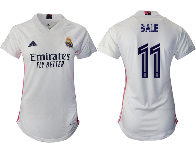 Women's 2020-21 Real Madrid home aaa version 11# BALE soccer jerseys