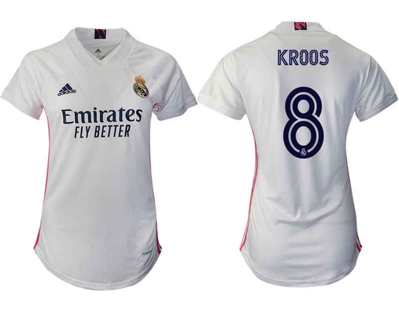Women's 2020-21 Real Madrid home aaa version 8# KROOS soccer jerseys